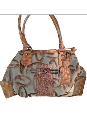 Gussaci Large 2-Tone Large Handbag/Purse